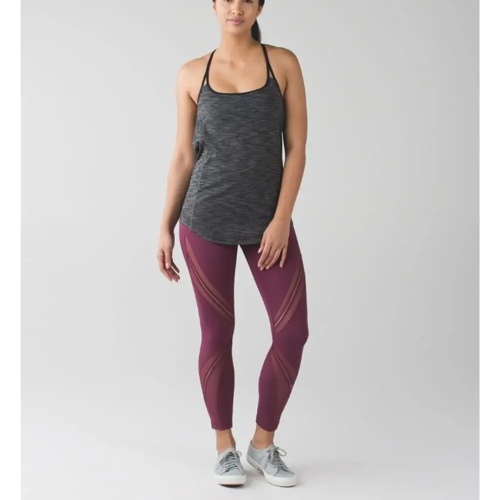 Lululemon High Times Metta Red Grape 7/8 high rise leggings 4